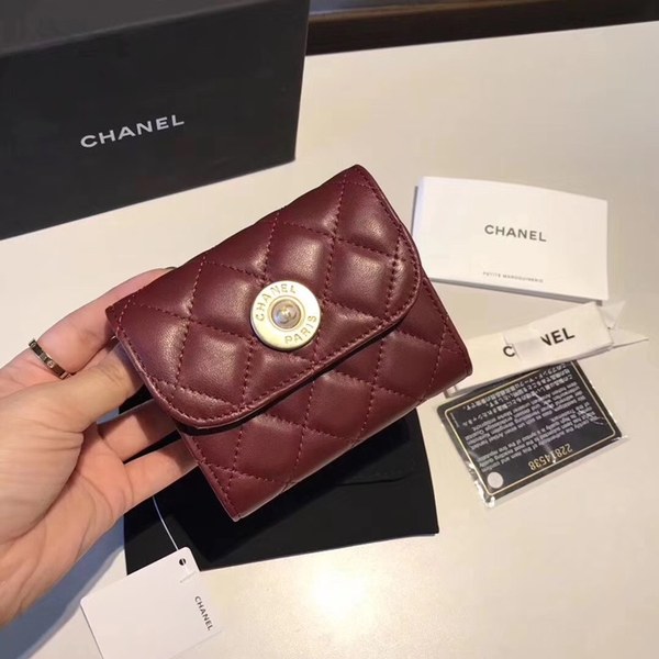 샤넬 반지갑 와인