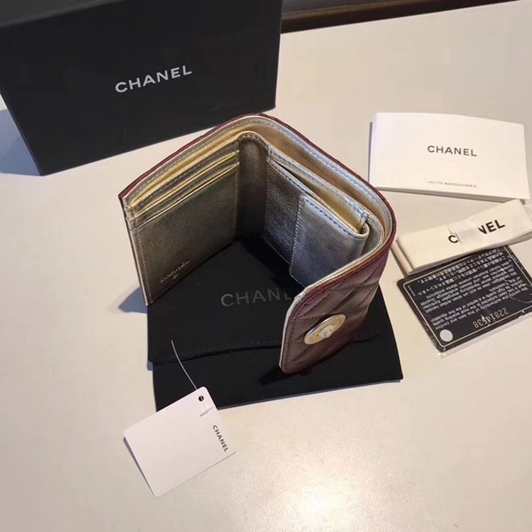 샤넬 반지갑 와인