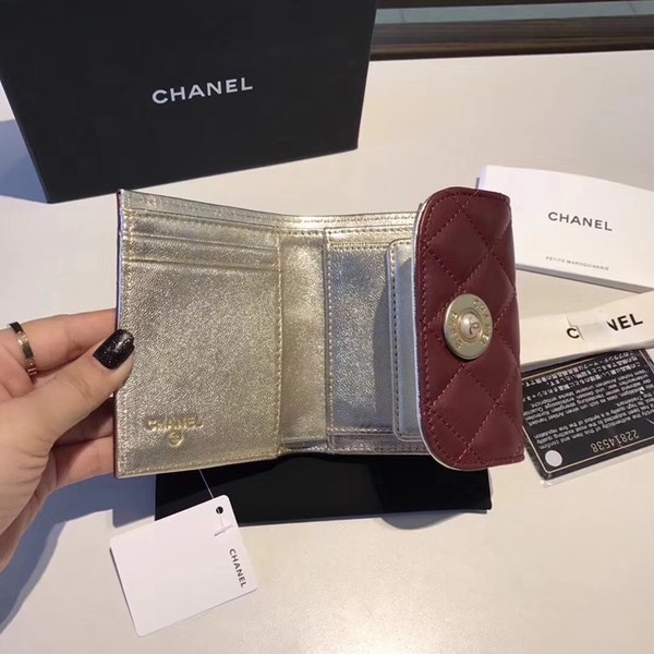 샤넬 반지갑 와인