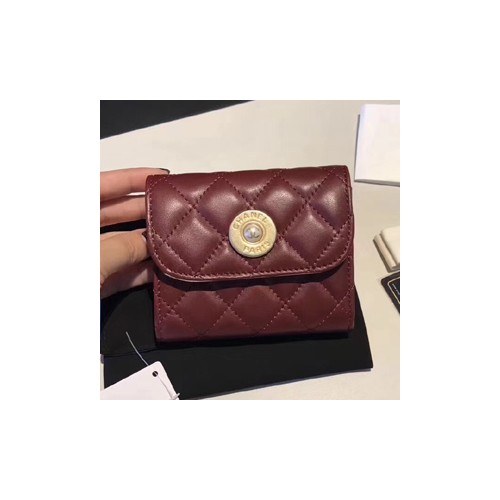 샤넬 반지갑 와인