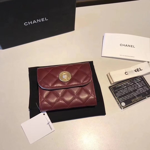 샤넬 반지갑 와인