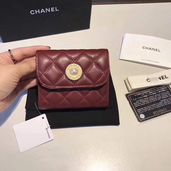 샤넬 반지갑 와인