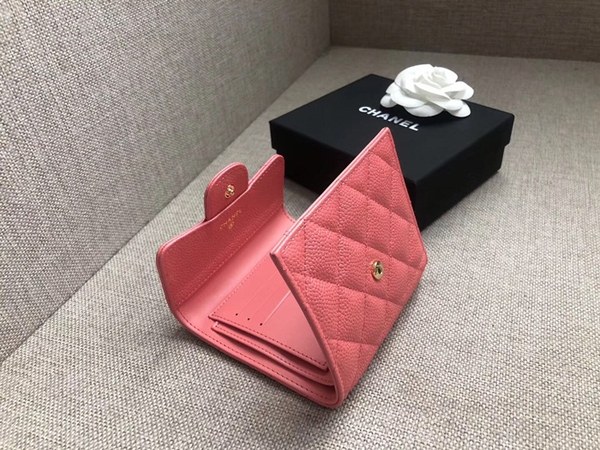 [미러급]샤넬 캐비어 반지갑 핑크