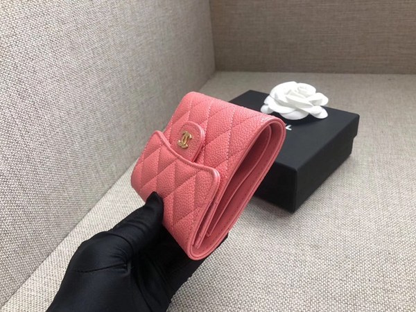 [미러급]샤넬 캐비어 반지갑 핑크