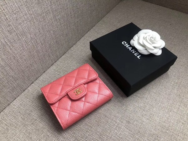 [미러급]샤넬 캐비어 반지갑 핑크