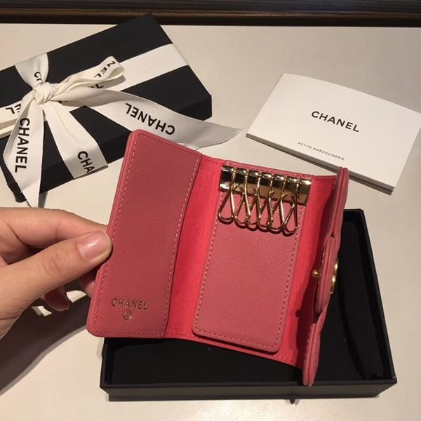 샤넬 키홀더 핑크