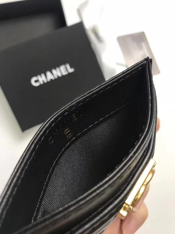 Chanel 2020 여성용 보이 퀄팅 카드홀더 금장,은장