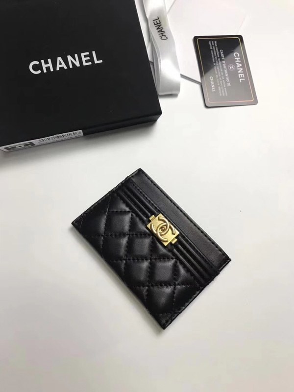 Chanel 2020 여성용 보이 퀄팅 카드홀더 금장,은장