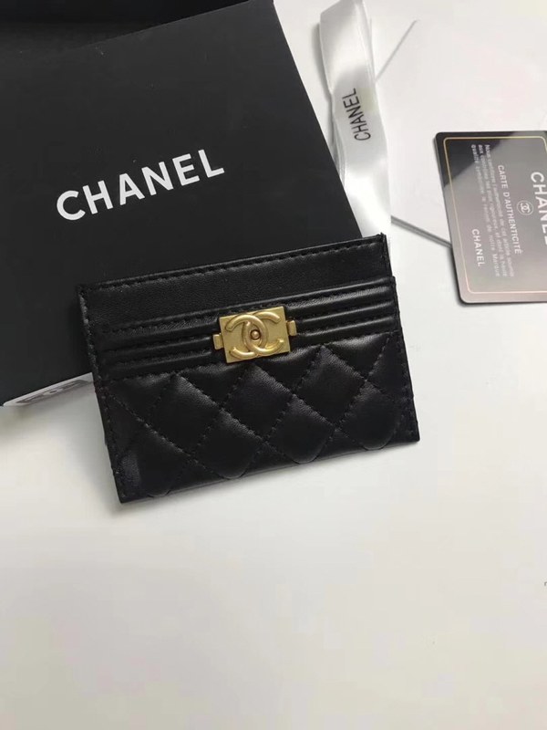 Chanel 2020 여성용 보이 퀄팅 카드홀더 금장,은장