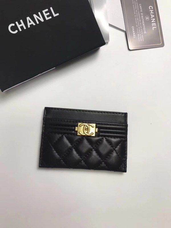 Chanel 2020 여성용 보이 퀄팅 카드홀더 금장,은장