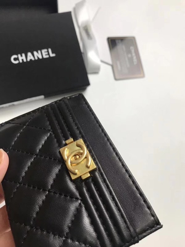 Chanel 2020 여성용 보이 퀄팅 카드홀더 금장,은장