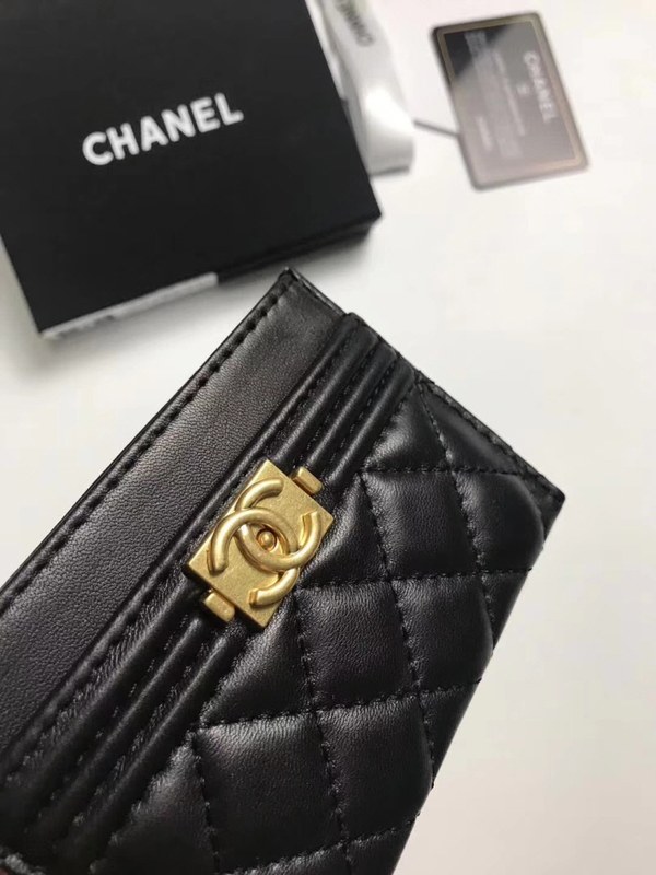 Chanel 2020 여성용 보이 퀄팅 카드홀더 금장,은장