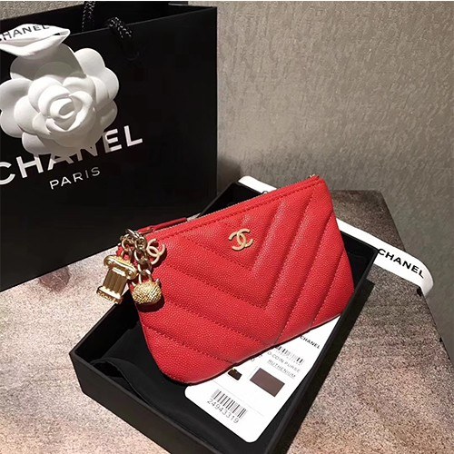 [CHANEL]샤넬 참 쉐브론 미니 파우치 A82365-4