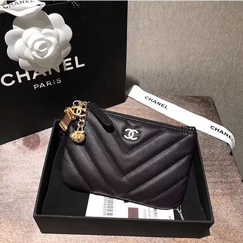 [CHANEL]샤넬 참 쉐브론 미니 파우치 A82365-3