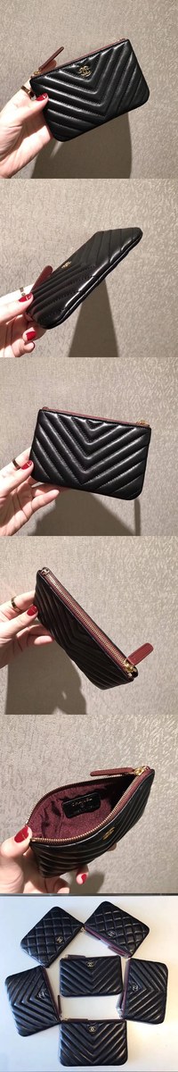 [CHANEL]샤넬 쉐브론 미니 파우치 A82365-6