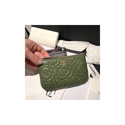 샤넬 동전지갑 그린