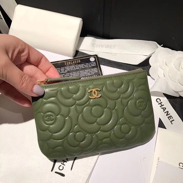 샤넬 동전지갑 그린