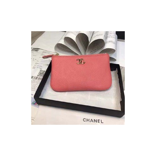 샤넬 소가죽 동전지갑 핑크 80019