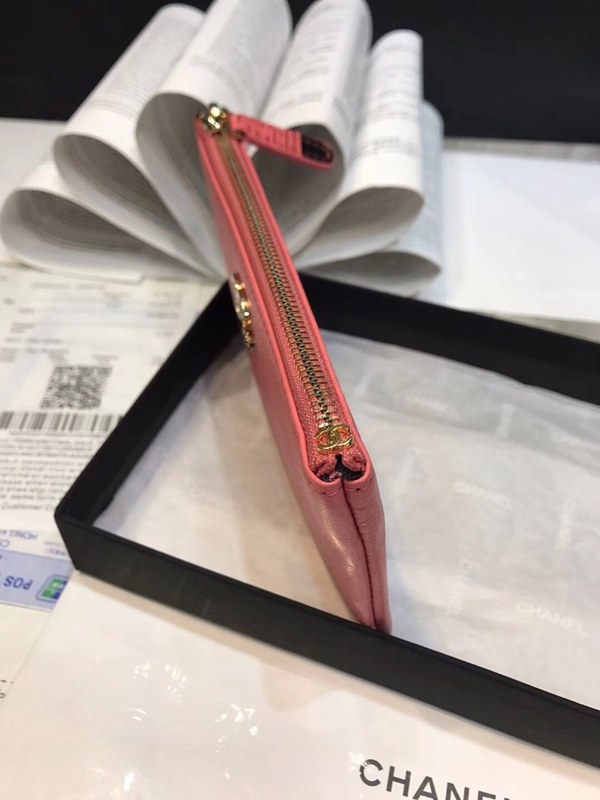 샤넬 소가죽 동전지갑 핑크 80019