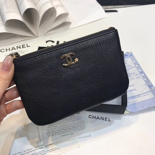 샤넬 소가죽 동전지갑 블랙 80019