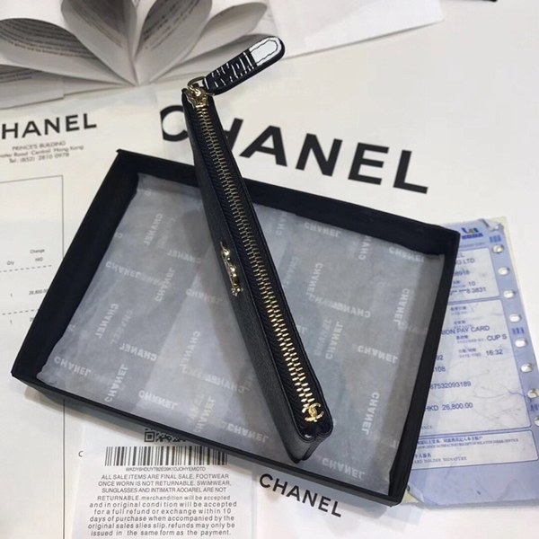 샤넬 소가죽 동전지갑 블랙 80019