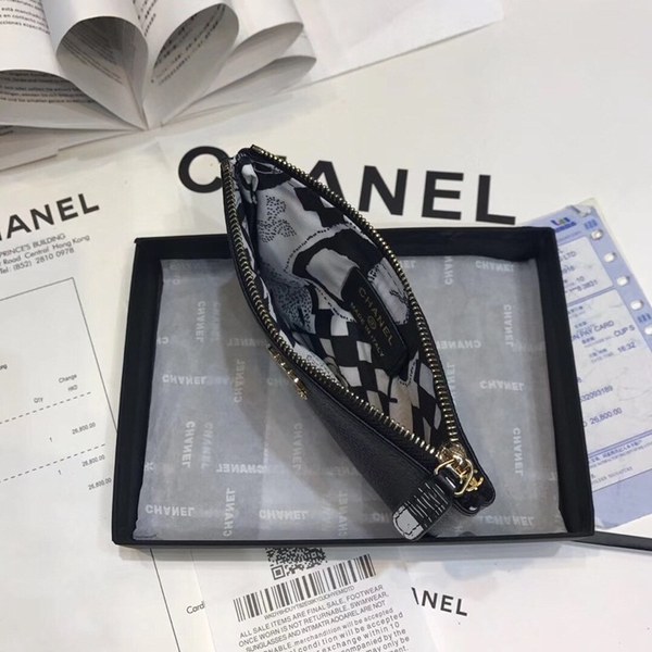 샤넬 소가죽 동전지갑 블랙 80019