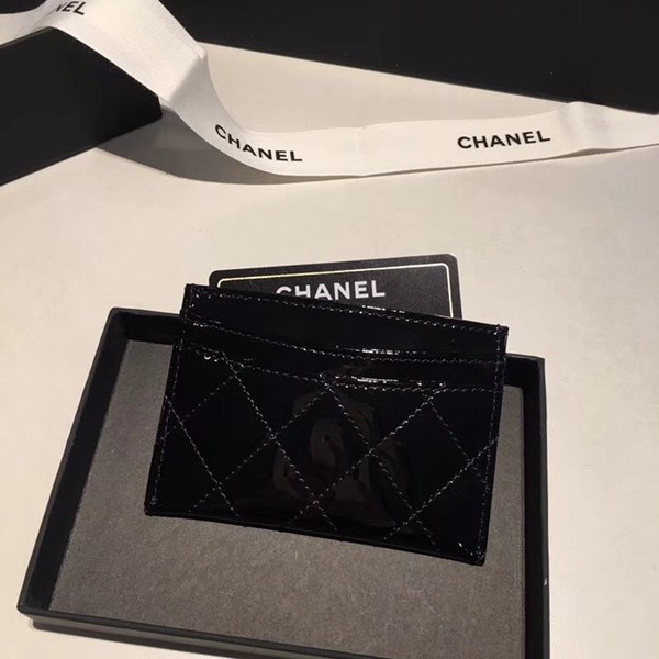 샤넬 카드지갑 유광 블랙