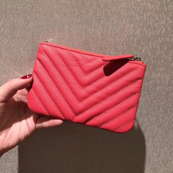 샤넬 캐비어 동전지갑 레드