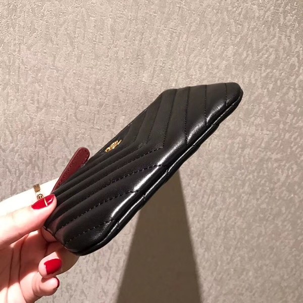 샤넬 램스킨 동전지갑 블랙