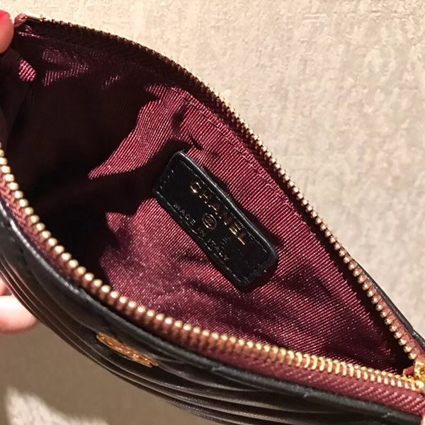 샤넬 램스킨 동전지갑 블랙