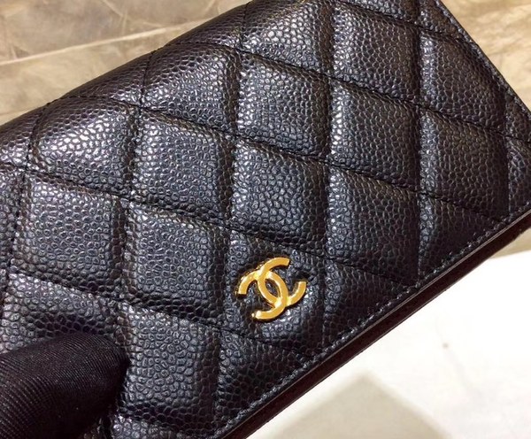 샤넬장지갑 캐비어 금장 18.5CM AS305218