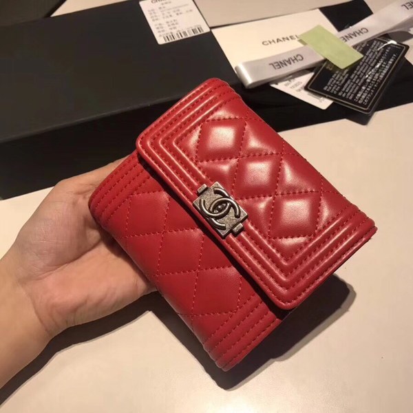 샤넬지갑 양가죽  은장 11CM AS87555