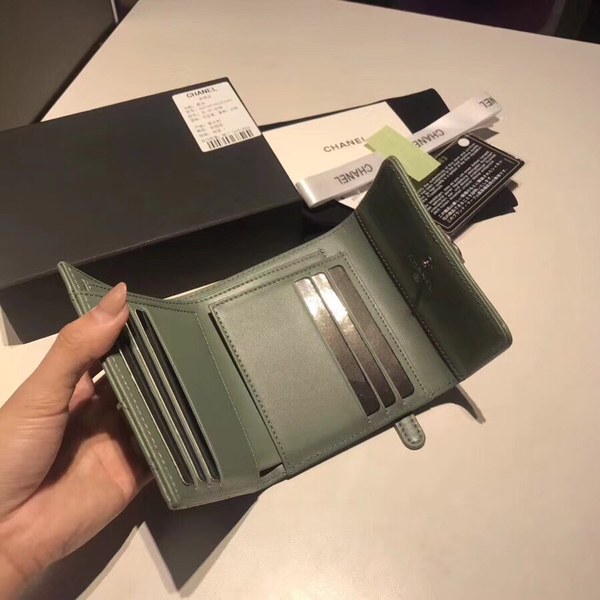 샤넬지갑 양가죽  은장 11CM AS87555