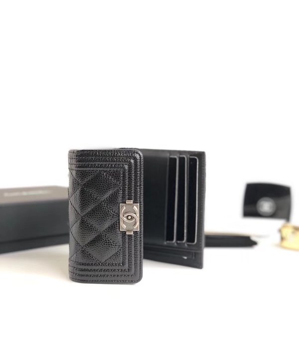 샤넬 LEBOY 지갑 케비어 은장 AS5041