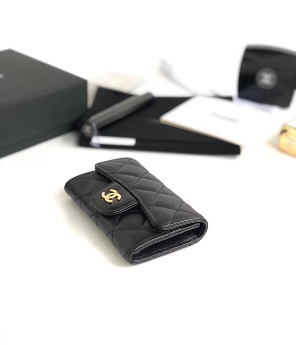 샤넬 카드지갑 램스킨 금장 A80799