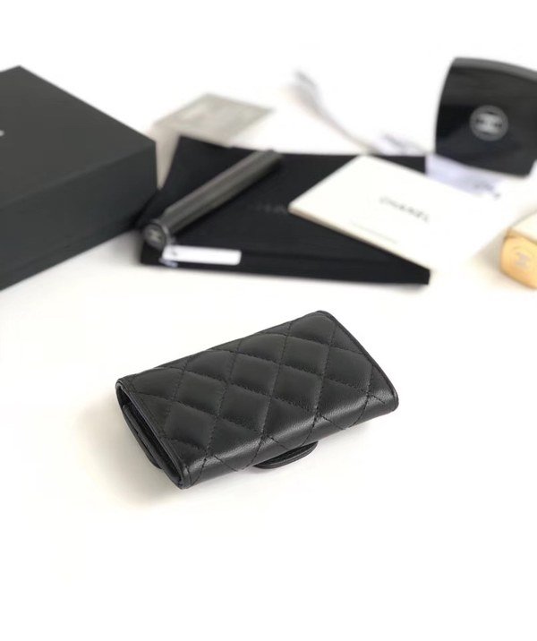 샤넬 카드지갑 램스킨 금장 A80799