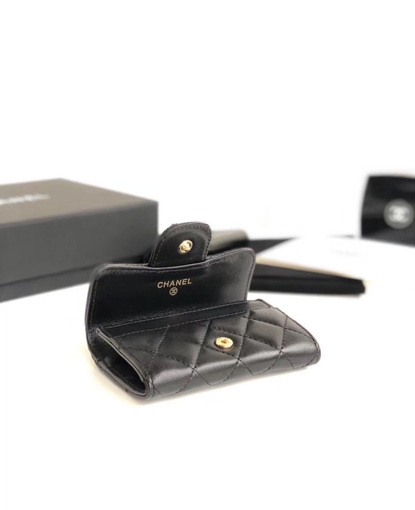 샤넬 카드지갑 램스킨 금장 A80799