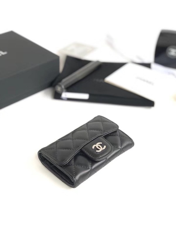 샤넬 카드지갑 케비어 은장 A80799