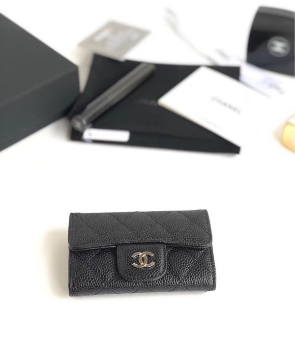 샤넬 카드지갑 케비어 은장 A80799