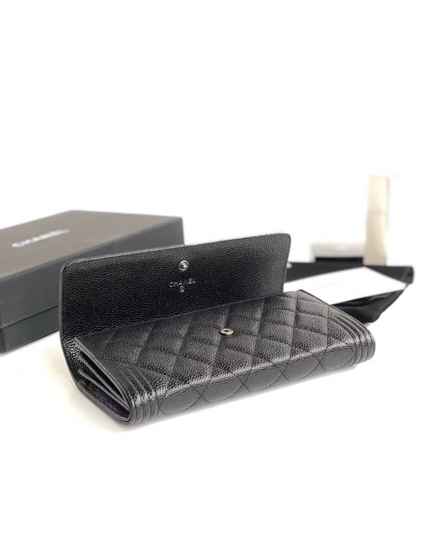 샤넬 장지갑 케비어 은장 AS7088