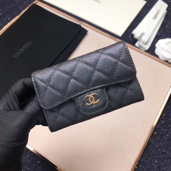 Chanel 샤넬 캐비어 플랩 카드지갑 4컬러