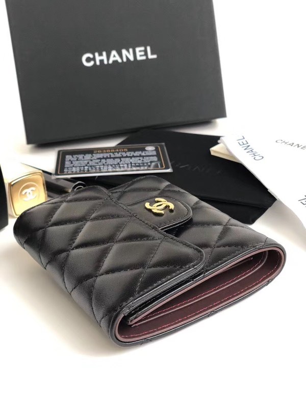 샤넬 지갑 램스킨 금장 AS5060