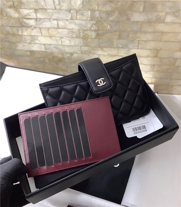 chanel 샤넬 램스킨 카드 장지갑 C14012