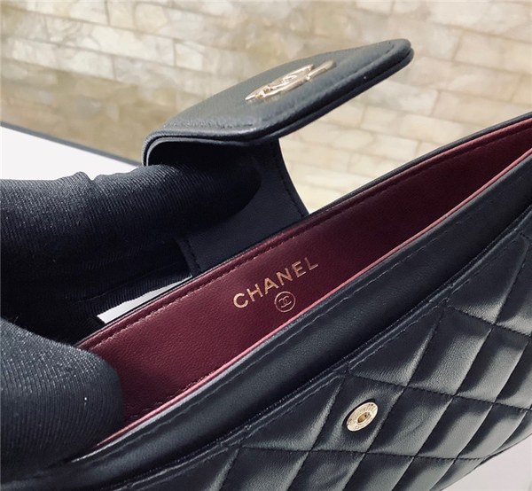 chanel 샤넬 램스킨 카드 장지갑 C14012