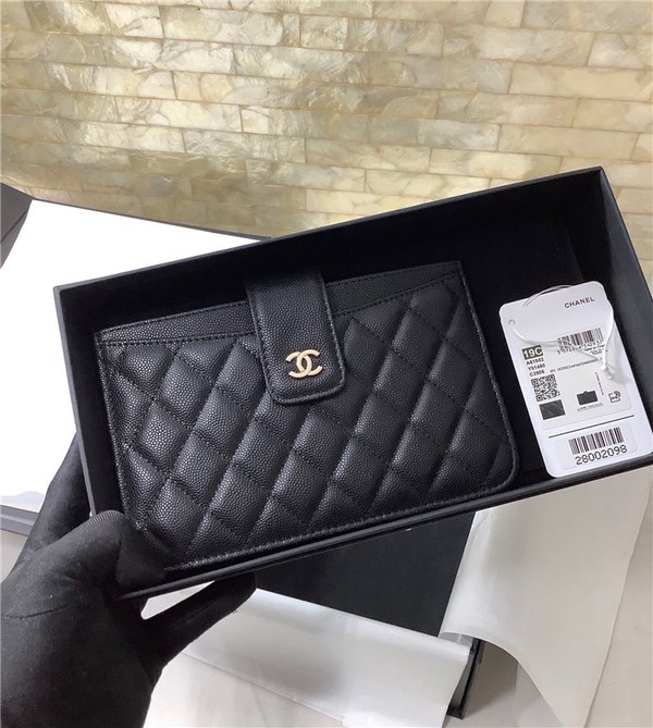 chanel 샤넬 케비어 카드 장지갑 C14011