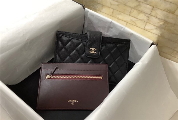 chanel 샤넬 케비어 카드 장지갑 C14011