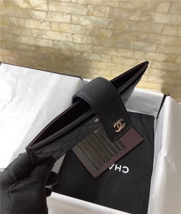chanel 샤넬 케비어 카드 장지갑 C14011