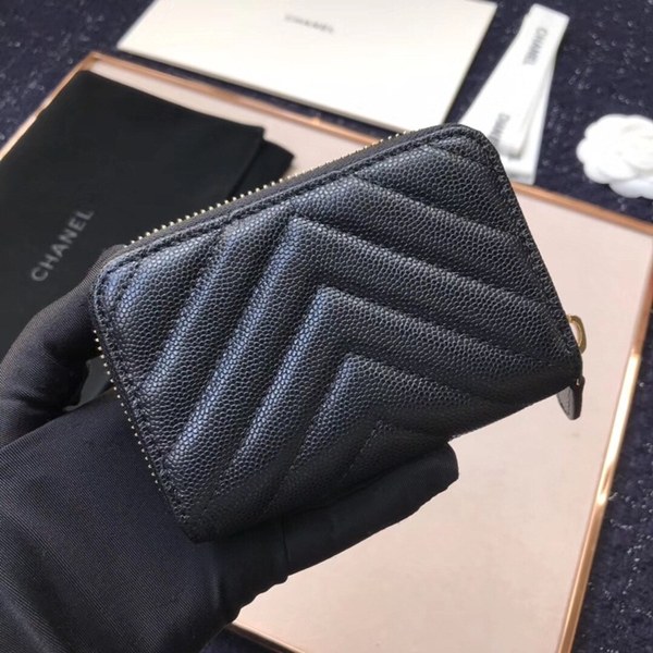 (미러급) 샤넬 캐비어 쉐브론 카드지갑