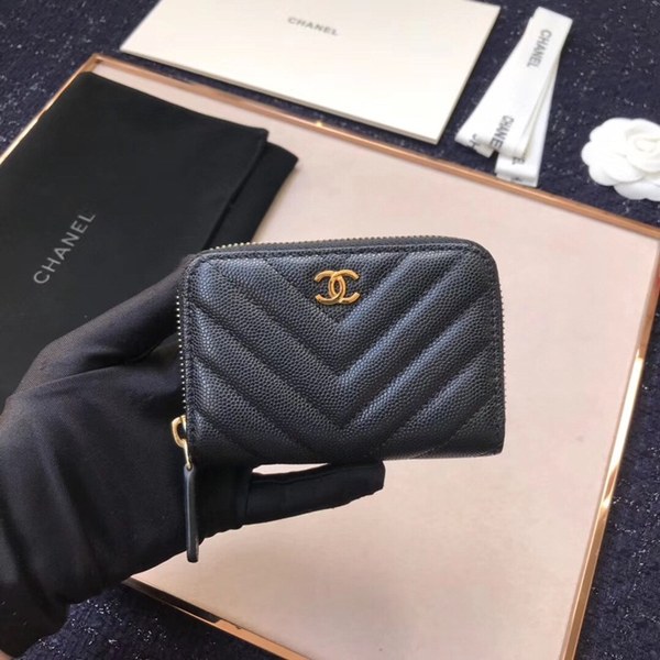 (미러급) 샤넬 캐비어 쉐브론 카드지갑