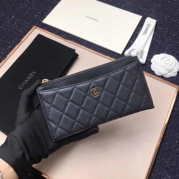 Chanel 샤넬 캐비어 지퍼장지갑 19510